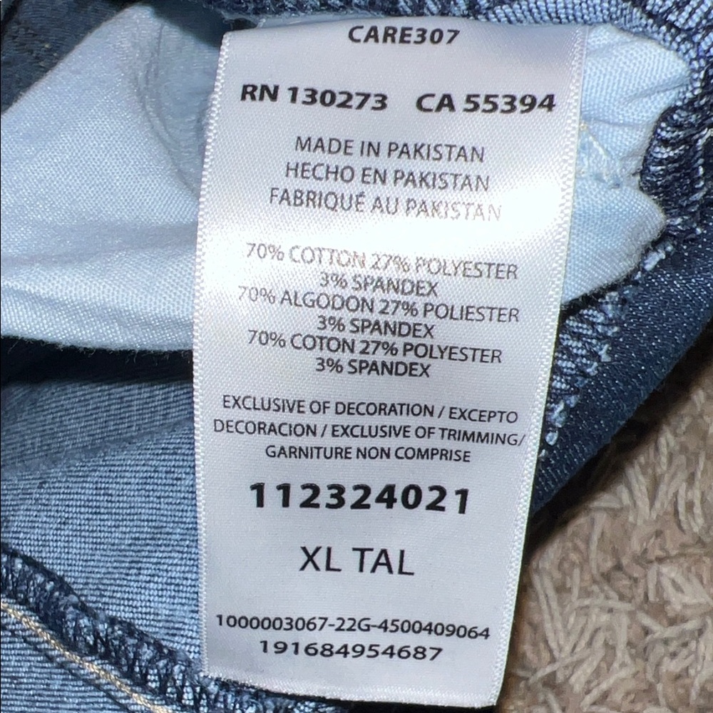 Wrangler pull on xl tall Indigo Denim Jeans - Picture 3 of 5